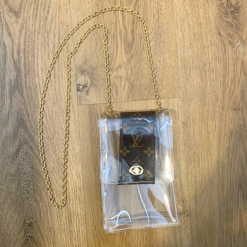 Small Clear Crossbody PVC Bag Repurposed